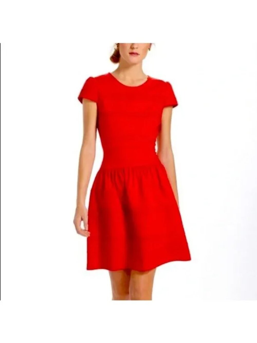 Cynthia Steffe Red Knit Fit & Flare Dress, Size XS